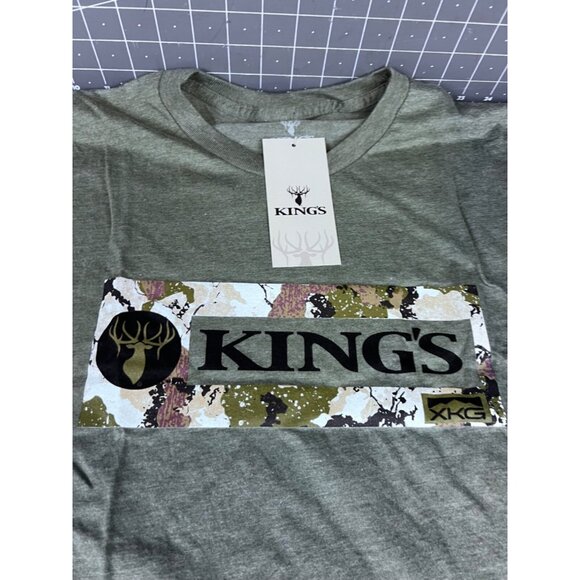 King’s Camo XK Men’s Logo T-Shirt Military Green 2XL New With Tags - Picture 2 of 9